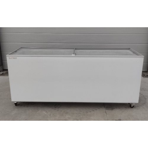 Морозильна скриня Gooder UDD 600 SC, 662 л, -18°C…-23°C, 8 кошиків, біла, замок, пряме скло, Туреччина, 2058х633х925 мм, для торгівлі