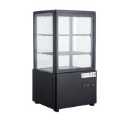 Вітрина холодильна настільна Gooder XC-58L, 58 л, чорна, LED-підсвітка, авторазморожування, склопакет, для напоїв та десертів, Китай