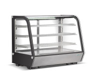 Холодильна вітрина GoodFood RTW295L з нержавіючої сталі, 300 л, LED-підсвітка, фронтальне вигнуте скло, цифрове керування