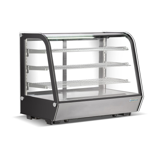 Холодильна вітрина GoodFood RTW295L з нержавіючої сталі, 300 л, LED-підсвітка, фронтальне вигнуте скло, цифрове керування