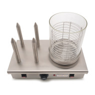 Апарат для приготування хот-догів GoodFood HDW20 — професійна пароварка для сосисок і булочок з нержавіючої сталі, 0,6 кВт, 220В