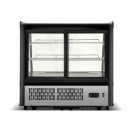 Холодильная витрина GoodFood RTW120L из нержавеющей стали, 120 л, LED-подсветка, динамическое охлаждение, черный корпус