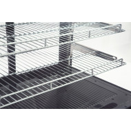 Холодильная витрина GoodFood RTW120L из нержавеющей стали, 120 л, LED-подсветка, динамическое охлаждение, черный корпус