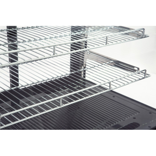 Холодильная витрина GoodFood RTW120L из нержавеющей стали, 120 л, LED-подсветка, динамическое охлаждение, черный корпус