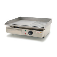 Комбінована електрична жарочна поверхня GoodFood EG55FR із нержавіючої сталі, 550×350 мм, 3 кВт, для кафе та ресторанів