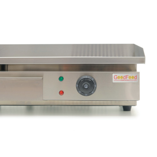 Комбінована електрична жарочна поверхня GoodFood EG55FR із нержавіючої сталі, 550×350 мм, 3 кВт, для кафе та ресторанів