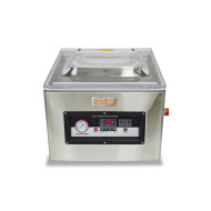 Вакуумно-пакувальна машина GoodFood VMP400DSB — настільний промисловий вакууматор з подвійним запаюванням, камера 440×420×70 мм, 20 м³/год, 0,9 кВт