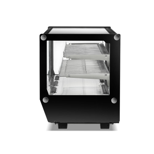 Холодильная витрина GoodFood RTW202L5, 200 л, настольная, 2 полки, LED-подсветка, нержавеющая сталь, для кондитерских и кафе