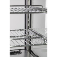 Холодильная витрина GoodFood RTW202L5, 200 л, настольная, 2 полки, LED-подсветка, нержавеющая сталь, для кондитерских и кафе