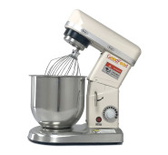 Машина збивальна GoodFood PM-B5W біла, 5 л — професійний планетарний міксер для тіста, вершків і кремів, 500 Вт, з плавним регулюванням швидкості