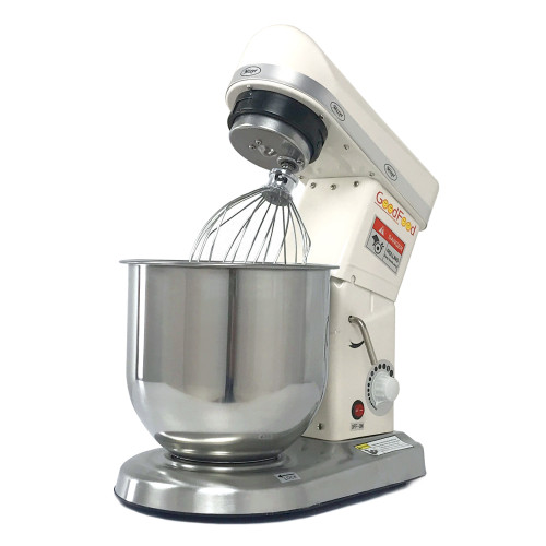 Машина збивальна GoodFood PM-B5W біла, 5 л — професійний планетарний міксер для тіста, вершків і кремів, 500 Вт, з плавним регулюванням швидкості