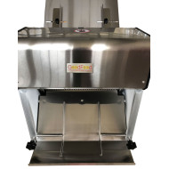 Професійна хліборізка GoodFood BS12T31 — автоматичне нарізання хліба скибками 12 мм, до 500 буханок/год, корпус із нержавіючої сталі