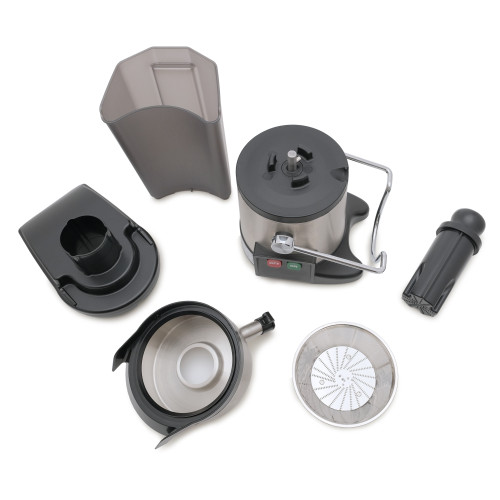 Електрична соковижималка GoodFood FJ150 для твердих овочів і фруктів, продуктивність 120 кг/год, корпус з нержавіючої сталі, 6 л