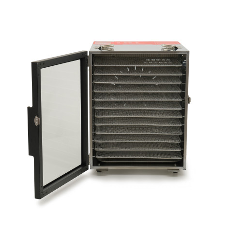 Промислова сушарка для харчових продуктів GoodFood WS12PRO — дегідратор на 12 полицях з нержавіючої сталі для сушіння фруктів, овочів та ягід