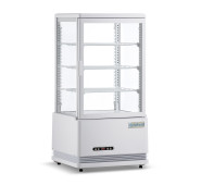 Холодильна вітрина GoodFood RT68L біла — 68 л, LED-підсвітка, подвійне скло, динамічне охолодження, авторазморожування, для напоїв та десертів