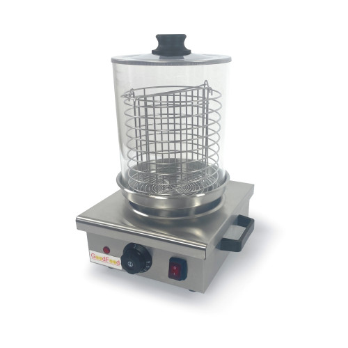 Апарат для приготування хот-догів GoodFood HDW10 — професійне обладнання для варіння та підтримання температури сосисок, корпус із нержавної сталі