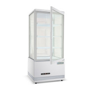 Холодильна вітрина GoodFood RT78L, біла — 78 л, LED-підсвітка, 4-стороннє скління, авторазморозка, цифрове керування, для напоїв та десертів