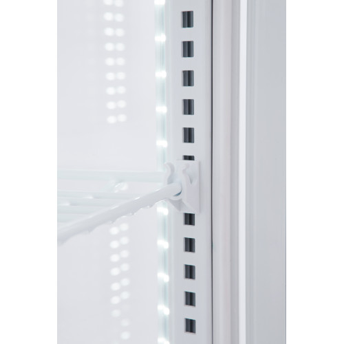 Холодильна вітрина GoodFood RT78L, біла — 78 л, LED-підсвітка, 4-стороннє скління, авторазморозка, цифрове керування, для напоїв та десертів