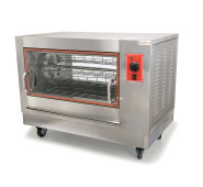 Гриль для кур електричний GoodFood CR268 — професійний електрогриль на 16 курей, корпус із нержавіючої сталі, вітринне виконання, 6 кВт