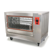 Гриль для кур електричний GoodFood CR268 — професійний електрогриль на 16 курей, корпус із нержавіючої сталі, вітринне виконання, 6 кВт