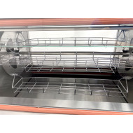Гриль для кур електричний GoodFood CR268 — професійний електрогриль на 16 курей, корпус із нержавіючої сталі, вітринне виконання, 6 кВт