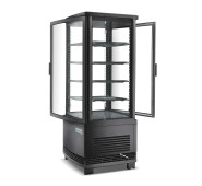 Компактна холодильна вітрина GoodFood RT98LR2, 98 л, чорна, двостороннє відкривання, LED-підсвітка, авторазморозка