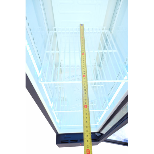 Холодильна шафа для напоїв GoodFood BC160BW2LED, 135 л, чорно-біла, LED-підсвітка, лайтбокс, замок, динамічне охолодження