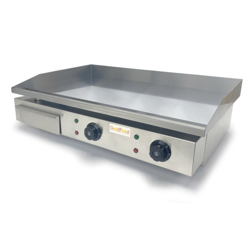 Жарочна поверхня GoodFood EG73FM гладка, хромована, 730х400 мм, 2 зони нагріву, 4,4 кВт, настільна, нерж. сталь
