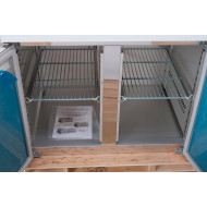 Холодильний стіл GoodFood GF-GN2100TN-HC, 282 л, нерж. сталь, температурний режим -2~+8°C, професійний холодильний стіл для кухні та кафе