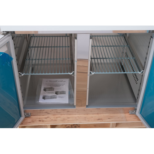 Холодильний стіл GoodFood GF-GN2100TN-HC, 282 л, нерж. сталь, температурний режим -2~+8°C, професійний холодильний стіл для кухні та кафе