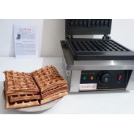 Бельгійська вафельниця GoodFood WB1S — професійна квадратна вафельниця для кафе та ресторанів, 2 вафлі 170х105 мм, антипригарне покриття
