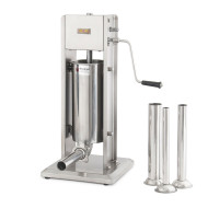 Шприц ковбасний вертикальний GoodFood SF7VS, 7 л — нерж. сталь, 4 насадки, 2 швидкості, професійне обладнання для наповнення ковбас