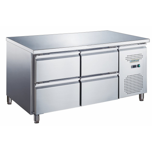 Стіл холодильний GoodFood GF-GN2140TN-HC, 4 ящики, 282 л, нерж. сталь, динамічне охолодження, для кухні, кафе та ресторанів
