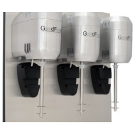 Міксер молочний GoodFood MFD33 — професійний трьохпостовий міксер для коктейлів, 3×400 Вт, корпус алюміній, чаша 1 л, для кафе та барів