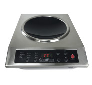 Індукційна плита GoodFood IC35 WOK SIMPLY STYLE — професійна 1-конфоркова плита для WOK, 3,5 кВт, нерж. сталь, сковорода в комплекті