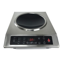 Індукційна плита GoodFood IC35 WOK SIMPLY STYLE — професійна 1-конфоркова плита для WOK, 3,5 кВт, нерж. сталь, сковорода в комплекті