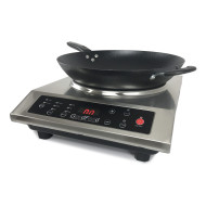 Індукційна плита GoodFood IC35 WOK SIMPLY STYLE — професійна 1-конфоркова плита для WOK, 3,5 кВт, нерж. сталь, сковорода в комплекті