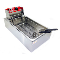 Фритюрниця-чебуречниця електрична GoodFood EF12 — професійна 12 л для кафе, ресторанів і фастфуду, корпус із нержавіючої сталі