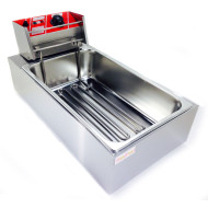 Фритюрниця-чебуречниця електрична GoodFood EF12 — професійна 12 л для кафе, ресторанів і фастфуду, корпус із нержавіючої сталі