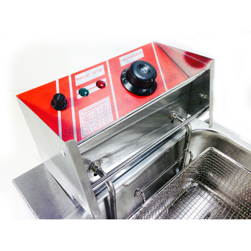 Фритюрниця-чебуречниця електрична GoodFood EF12 — професійна 12 л для кафе, ресторанів і фастфуду, корпус із нержавіючої сталі