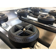 Професійна газова плита GoodFood GP6 на 6 конфорок (чавун/латунь, 5,5 кВт) для ресторанів, кафе та їдалень