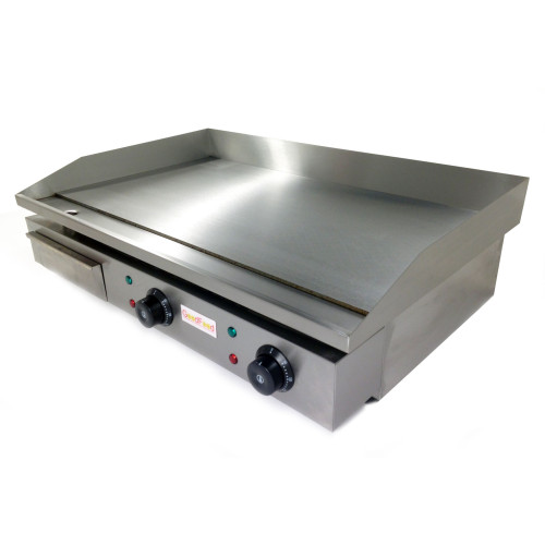 Професійна гладка електрична жарочна поверхня GoodFood EG73F 730×400 мм, 4,4 кВт, нерж. сталь, для кафе та ресторанів