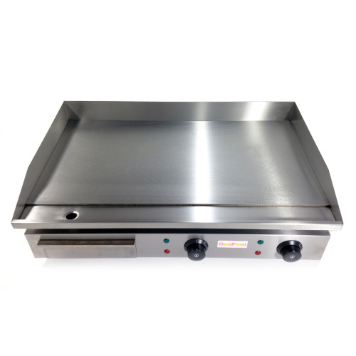 Професійна гладка електрична жарочна поверхня GoodFood EG73F 730×400 мм, 4,4 кВт, нерж. сталь, для кафе та ресторанів