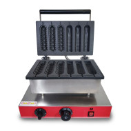 Гриль для корн-догів GoodFood CM6A (3+3) — професійний апарат для випікання 6 корн-догів із начинкою за цикл, 35–50 шт/год, корпус із нержавіючої сталі