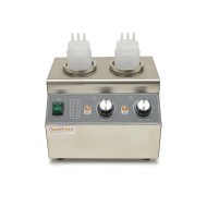 Аппарат для подогрева соусов GoodFood SW2 — профессиональный подогреватель для соусов, топингов и горячего шоколада, 2 емкости, нержавеющая сталь