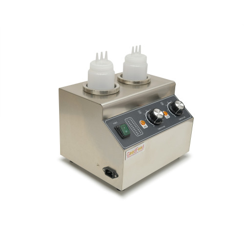 Аппарат для подогрева соусов GoodFood SW2 — профессиональный подогреватель для соусов, топингов и горячего шоколада, 2 емкости, нержавеющая сталь