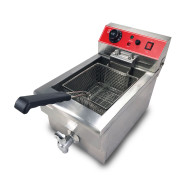 Електрична фритюрниця GoodFood EF8, 8 л, з краном для зливу олії — професійна настільна фритюрниця для кафе та ресторанів