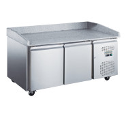 Холодильний стіл для піци GoodFood GF-PZ2600TN-HC — гранітна стільниця, 390 л, динамічне охолодження, нержавіюча сталь, професійне обладнання