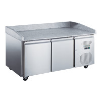 Стол холодильный для пиццы GoodFood GF-PZ2600TN-HC — гранитная столешница, 390 л, динамическое охлаждение, нержавеющая сталь, профессиональное оборудование