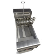 Електрична фритюрниця GoodFood EF28L 28 л, підлогова, 18 кВт, нержавіюча сталь, 2 кошики, злив олії, для кафе та ресторанів